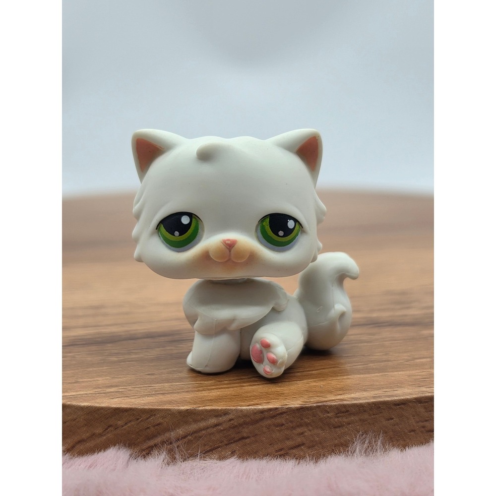 LPS Littlest Pet Shop #15 White Persian Cat with Dollhouse Accessories Lot - Picture 10 of 16
